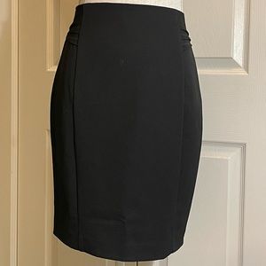 Express Black Pencil Skirt with Side Runching, Size 4